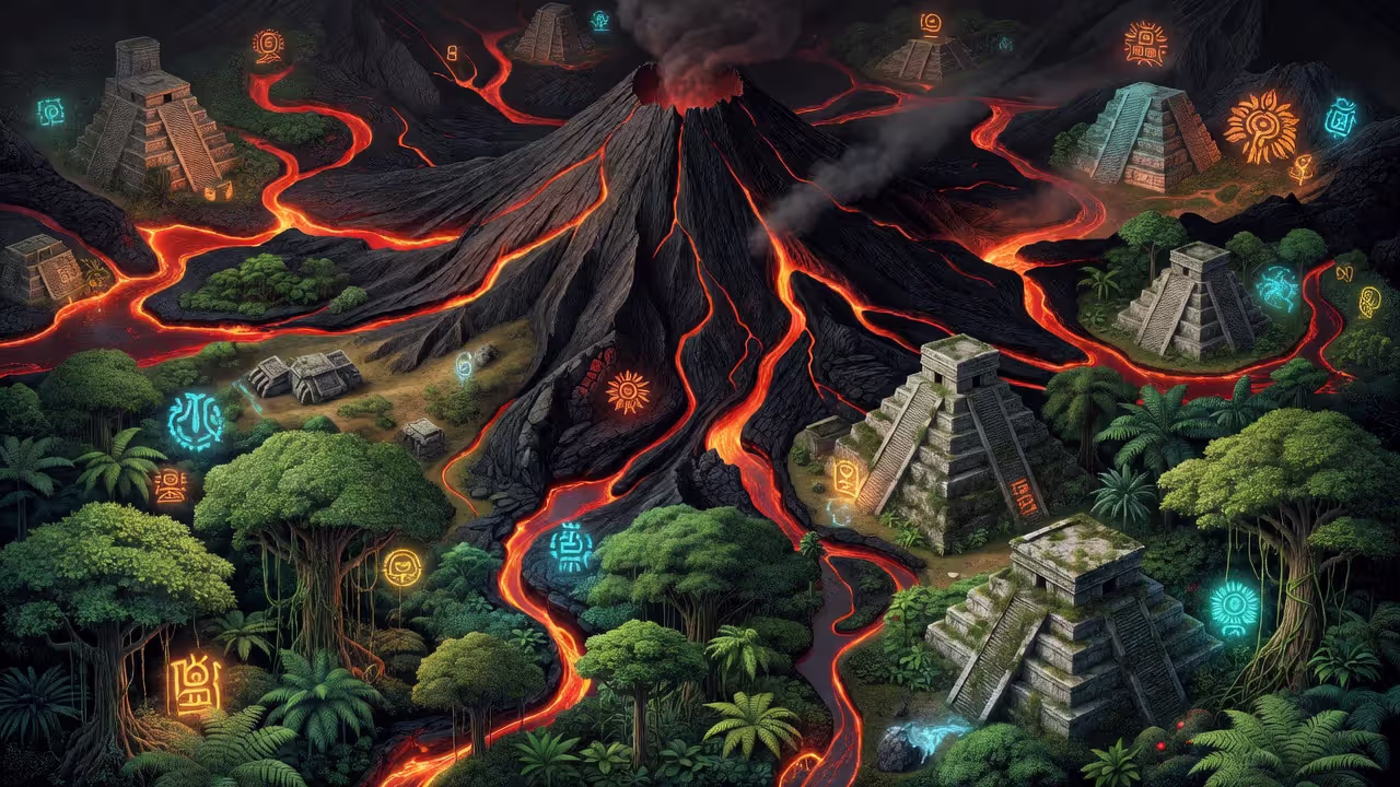 Карта региона Натлан в Genshin Impact
