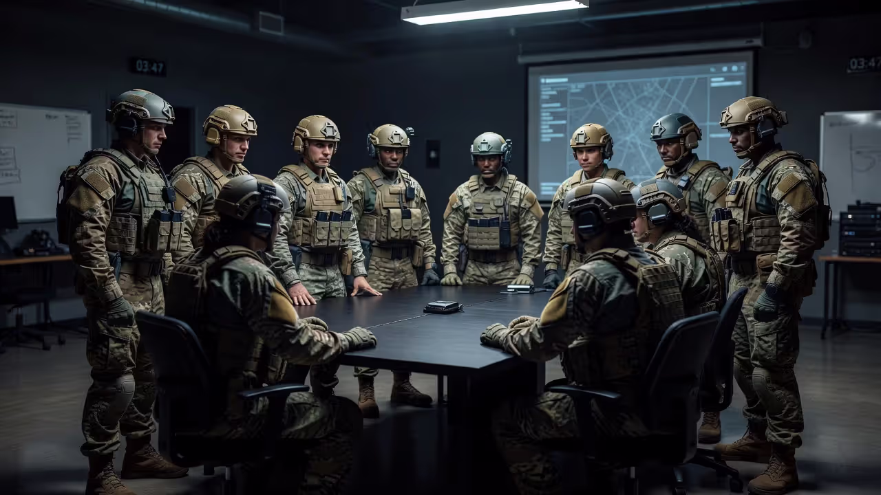 Команда S.T.A.R.S. на брифинге — иллюстрация
